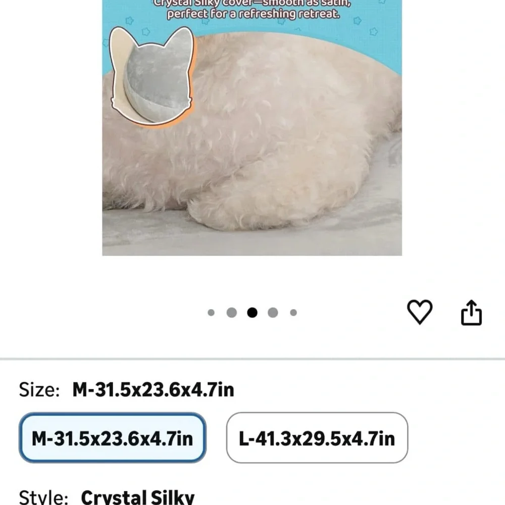 Inflatefly Inflatable Dog Bed - Crystal Silky Faux Plush - Medium